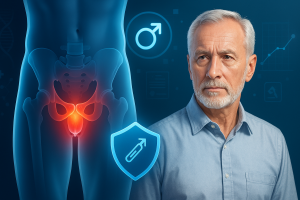 Illustration of prostate cancer risk with age and hormones